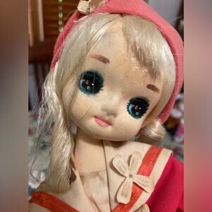 Holiday Fair  vintage 16" Cherie Heydays doll on stand